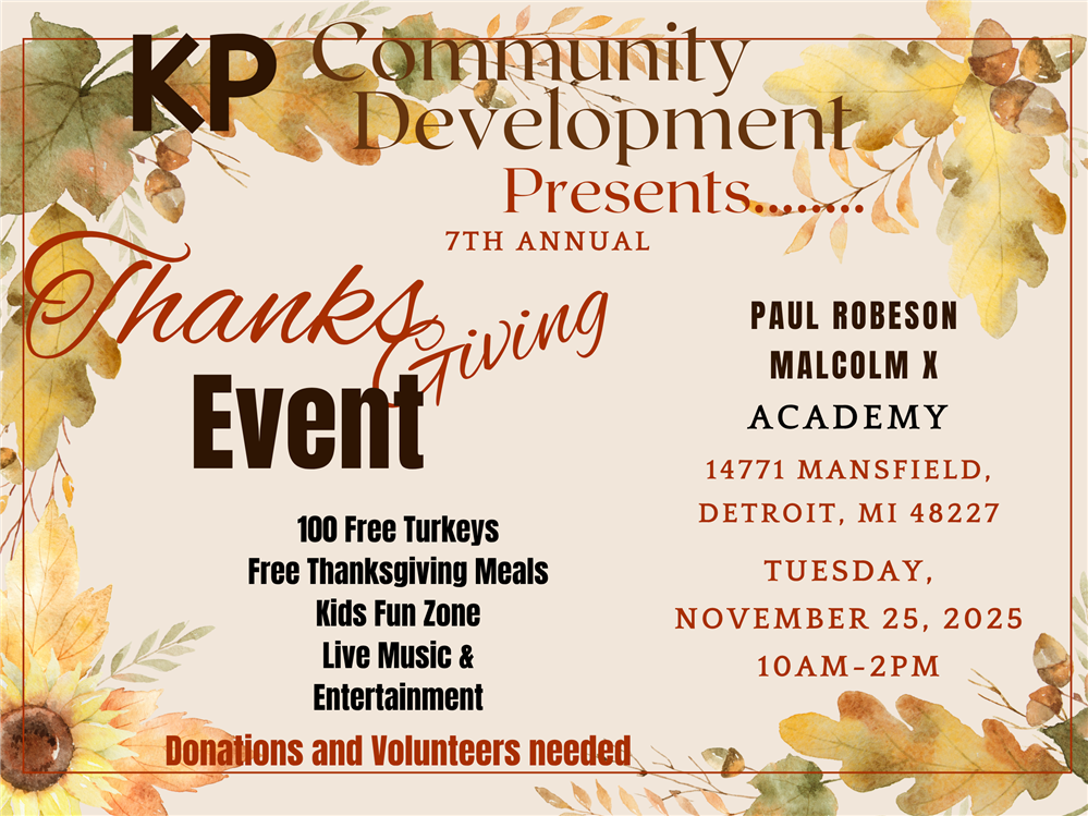  Community Event for displaying date and event.